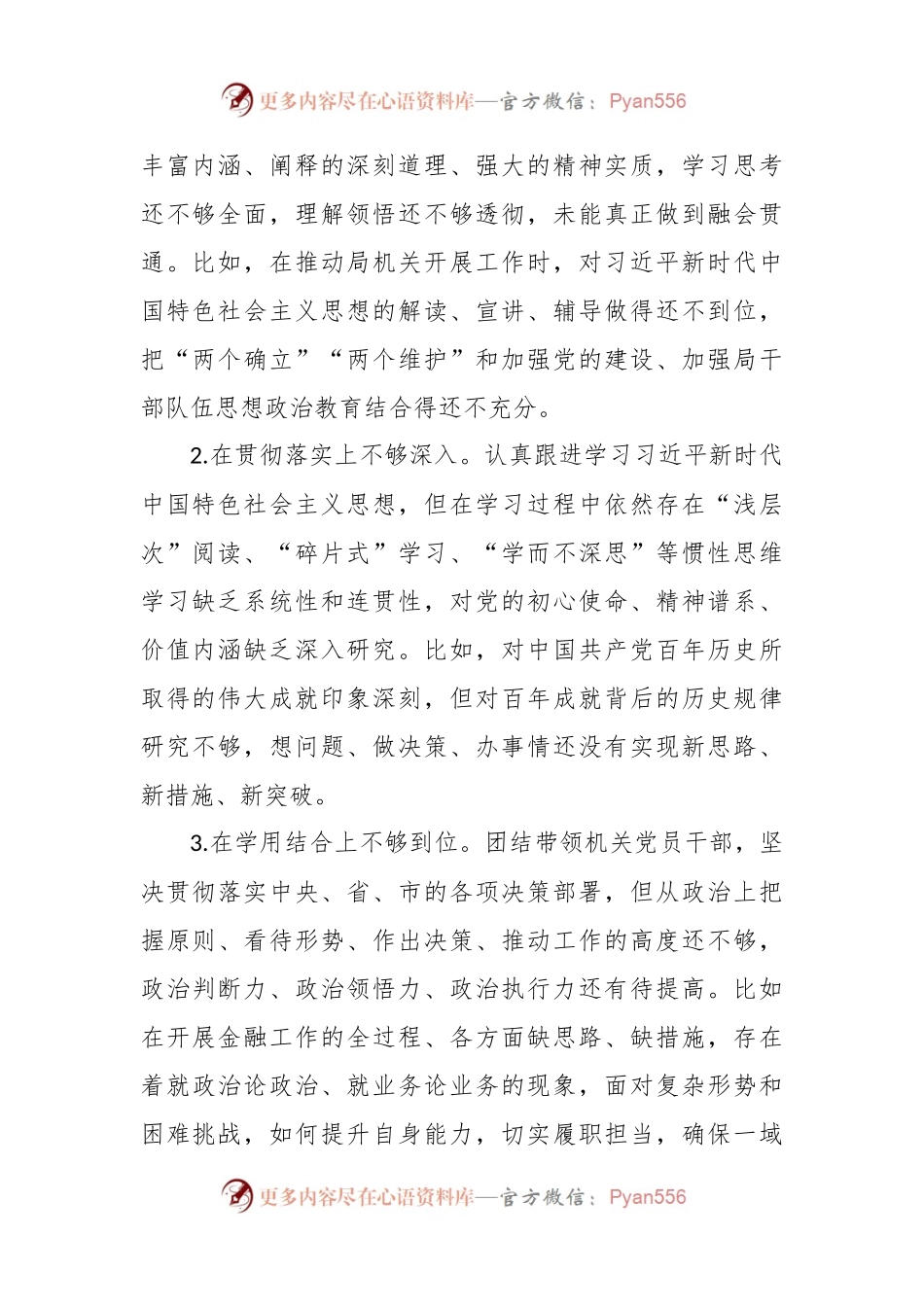 2023年民主生活会党组书记对照检查发言稿材料.docx_第2页