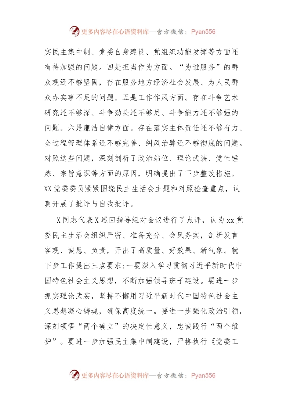 XX党委关于2023年主题教育专题民主生活会的情况报告.docx_第2页