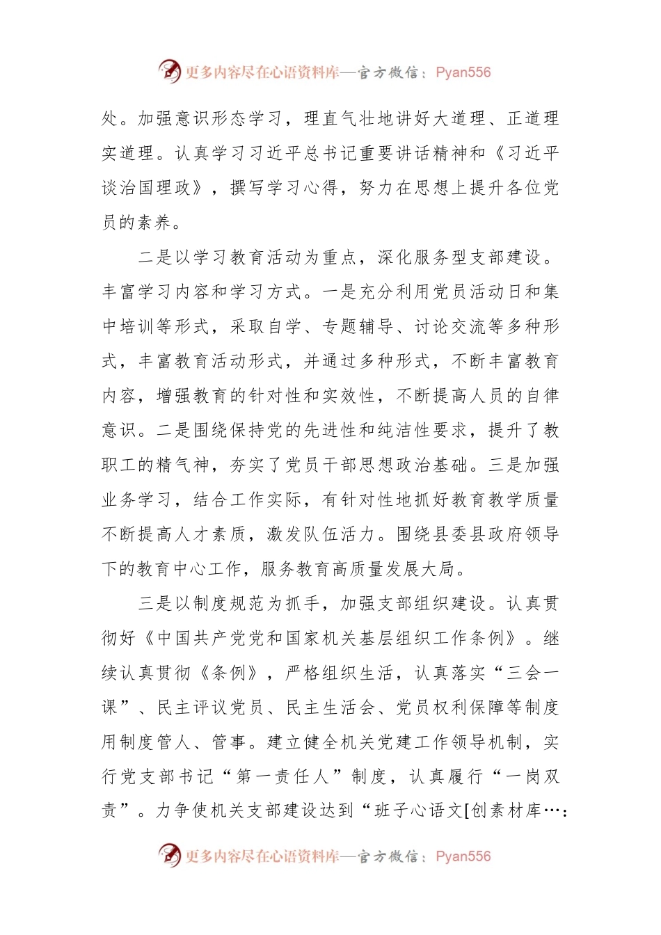 202X年中学党支部党建工作总结模板.docx_第2页