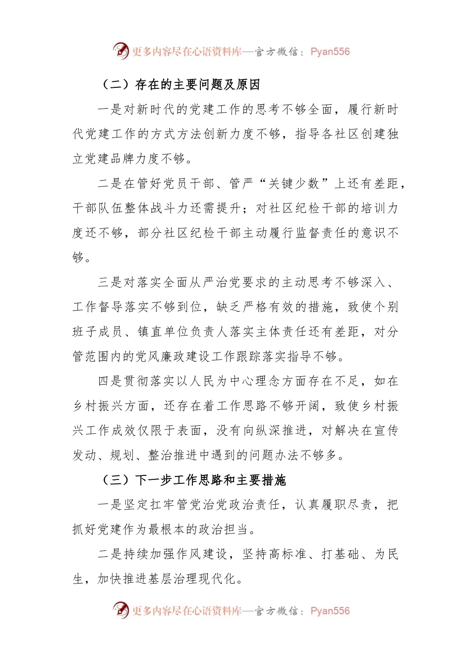 XX乡镇2022年度推动落实全面从严治党主体责任述职报告.docx_第2页