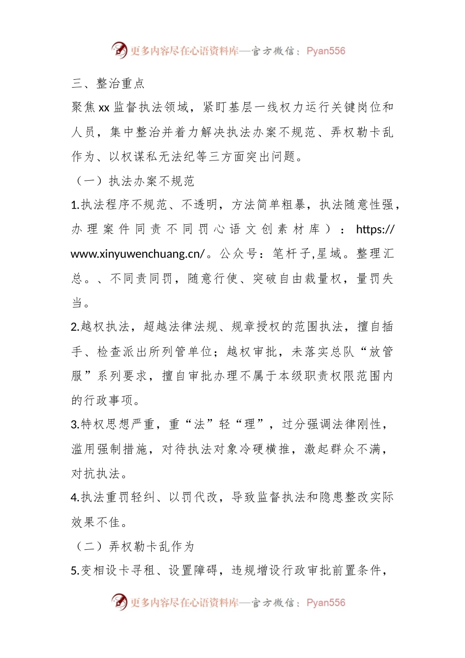 XX市xx队伍集中整治执法领域突出问题专项工作方案.docx_第2页