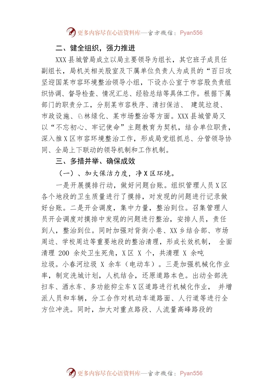 XX县城市管理局开展“干净有序迎国庆” 百日攻坚工作总结.docx_第2页