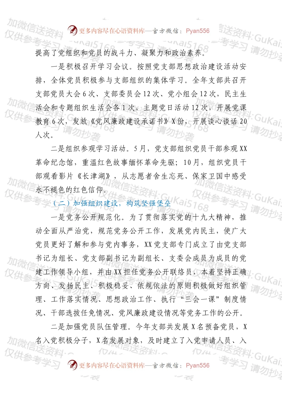 20XX年度党支部党建工作总结.docx_第2页
