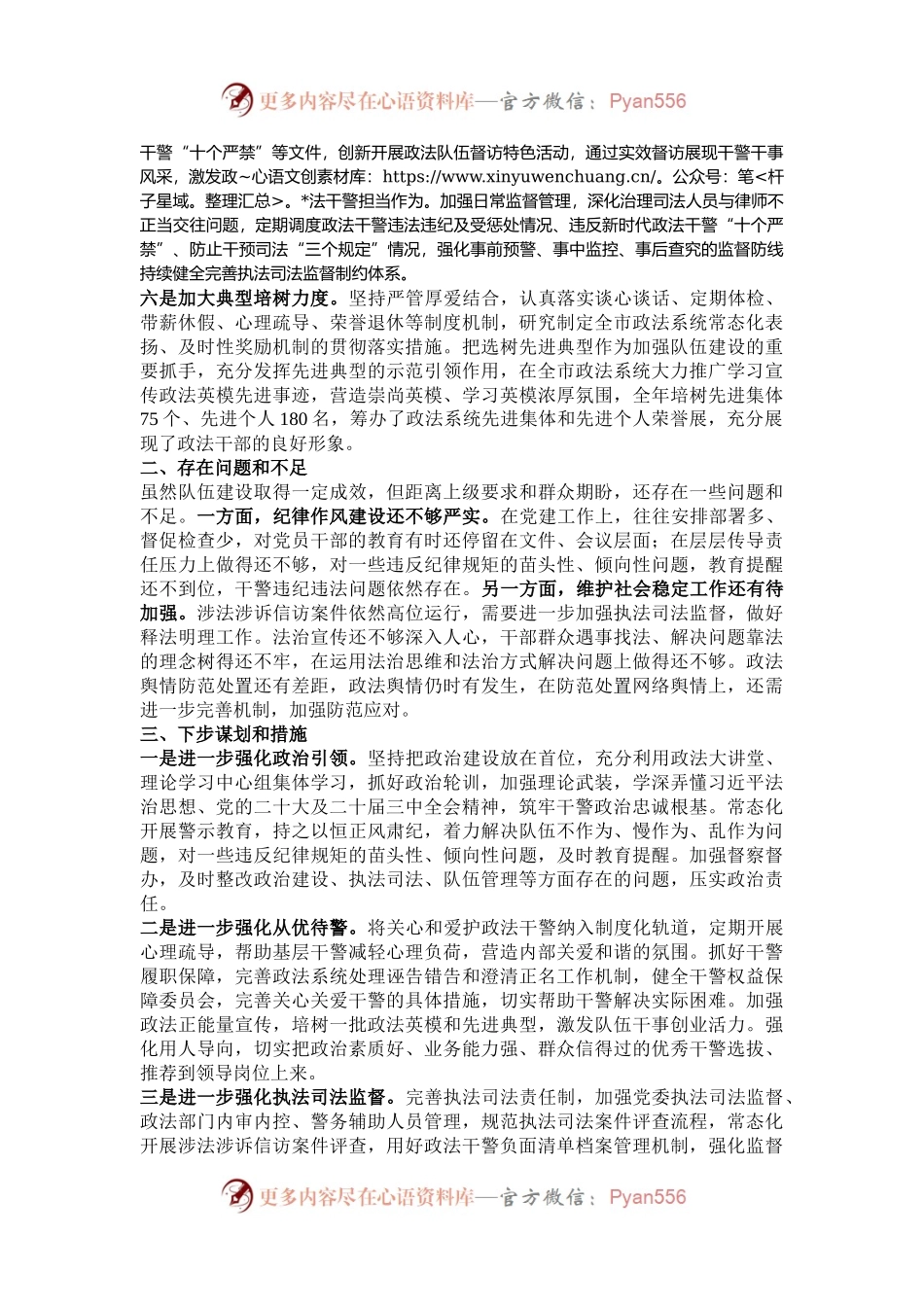 2024年度政法队伍建设工作总结.docx_第2页