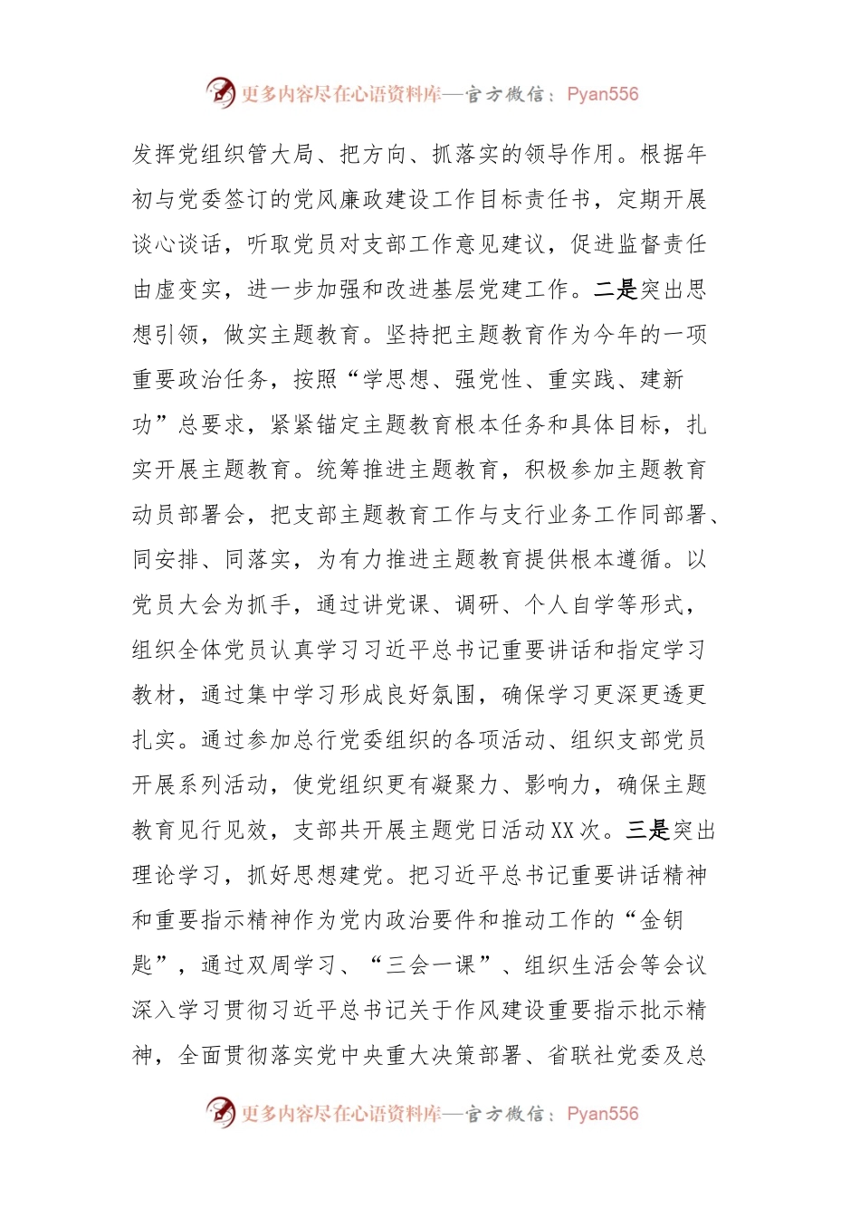 2023年度党支部书记述职述德述廉报告（银行）.docx_第2页