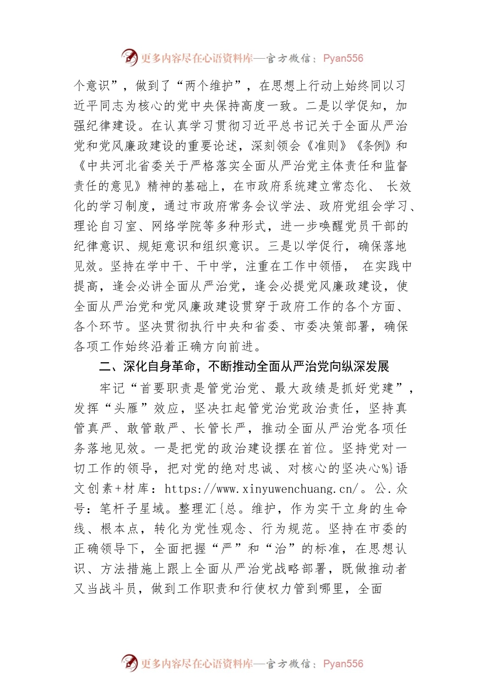 XX市委副书记、市长 在本年度落实全面从严治党主体责任和党风廉政建设责任制以及个人履行第一责任人责任情况述责述廉报告.docx_第2页
