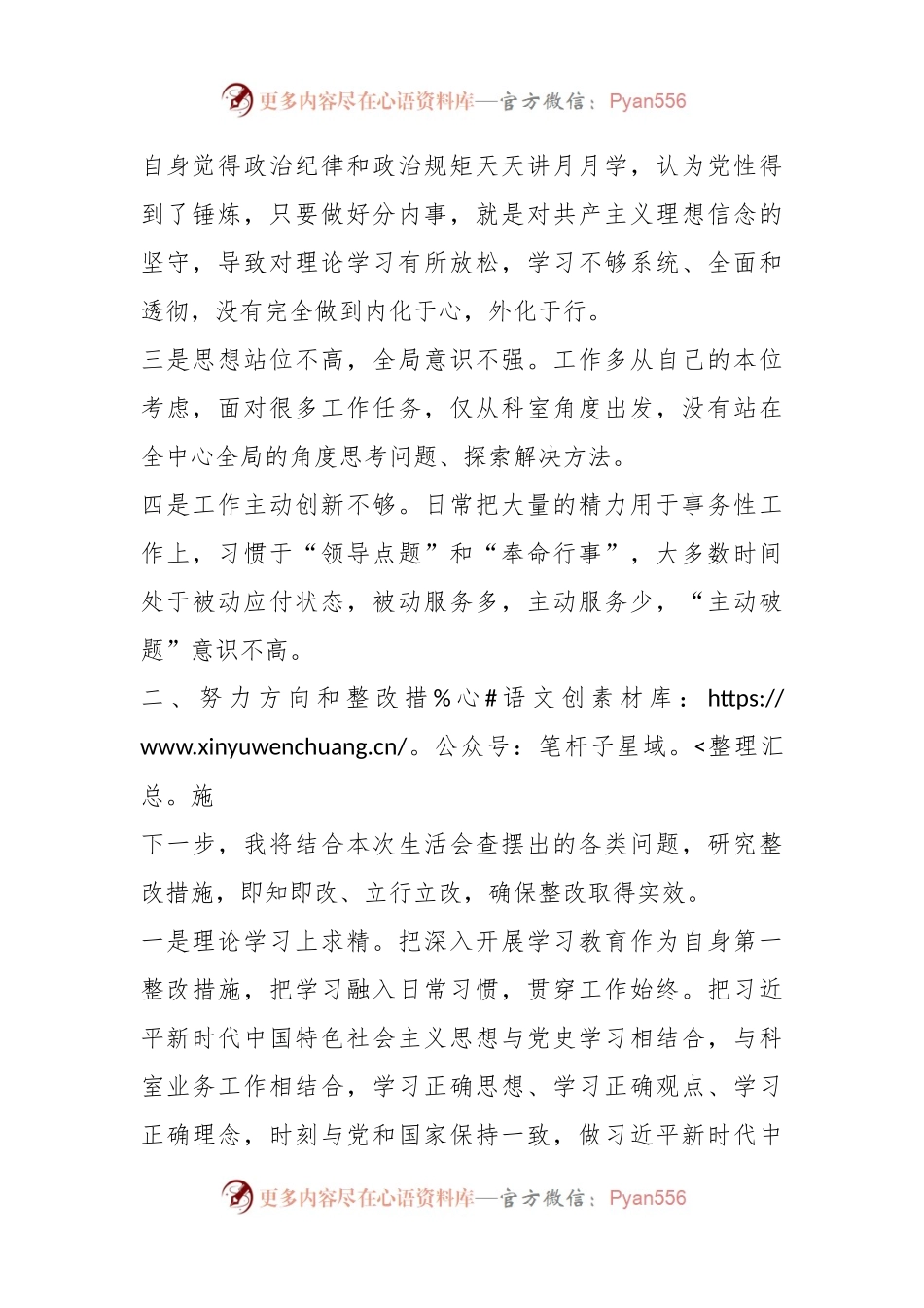 2023年度民主生活会检视 发言材料.docx_第2页