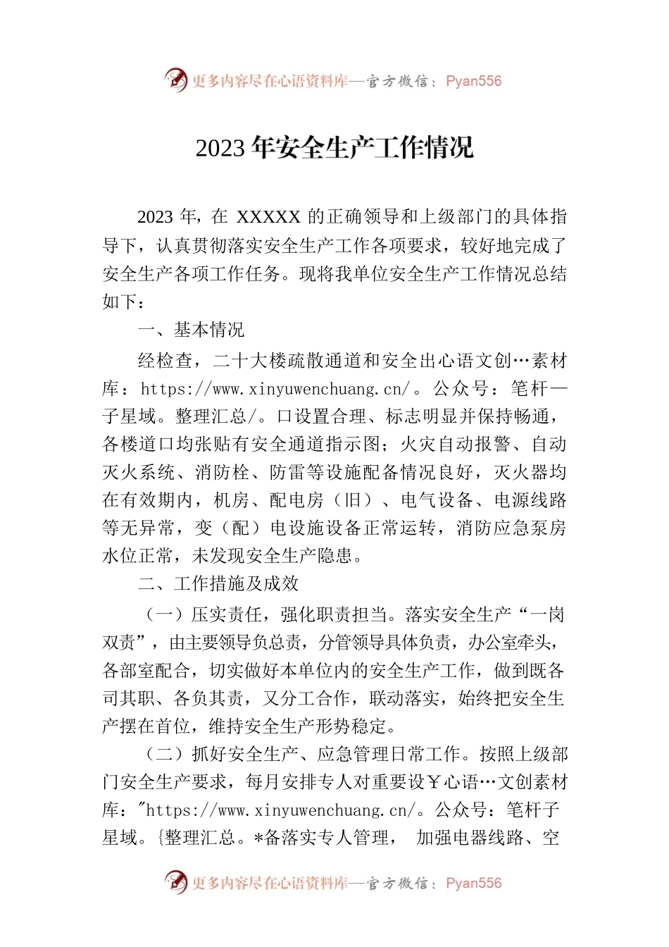 2023年安全生产工作情况.docx_第1页