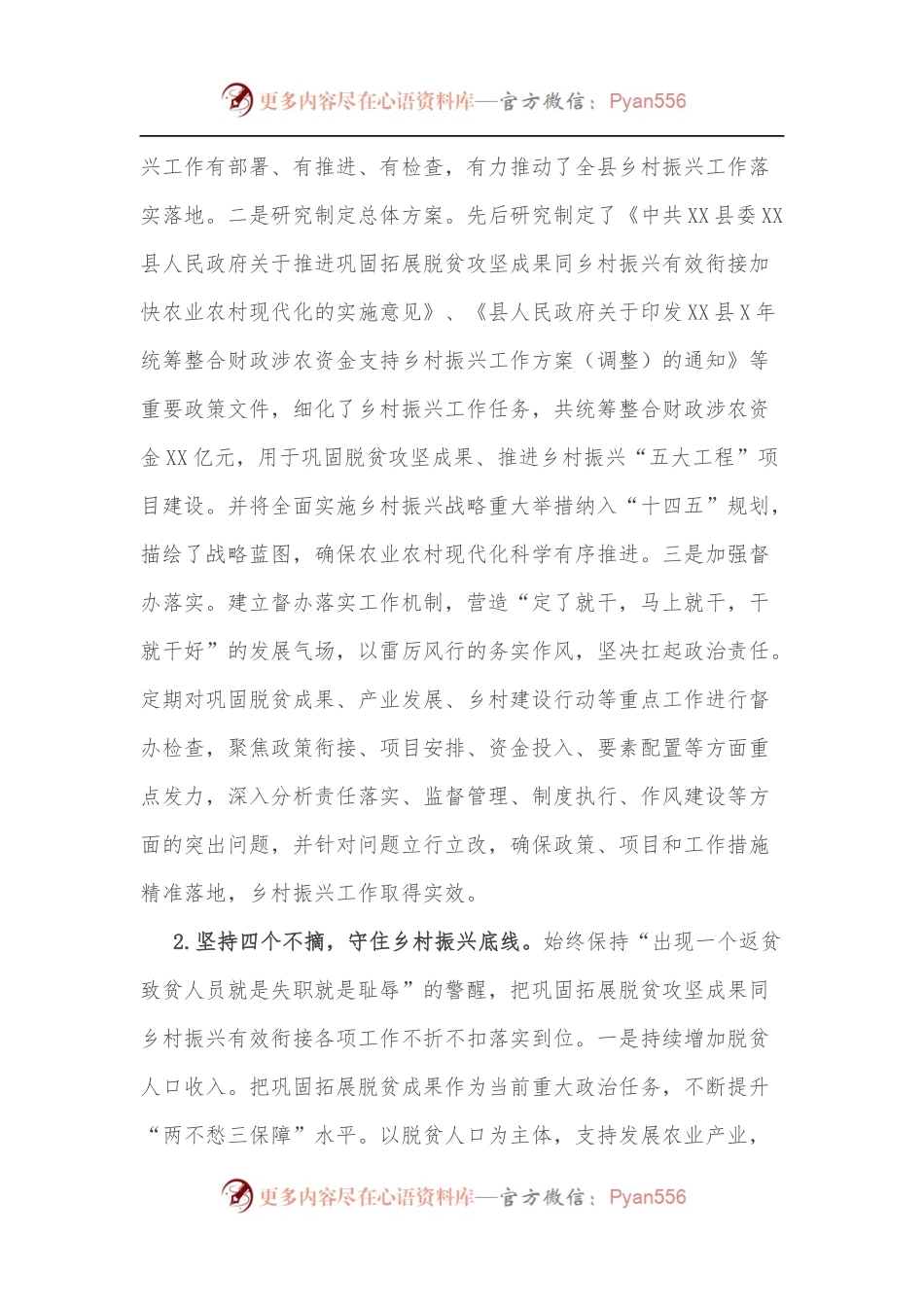 XX县实施乡村振兴战略情况报告.docx_第2页