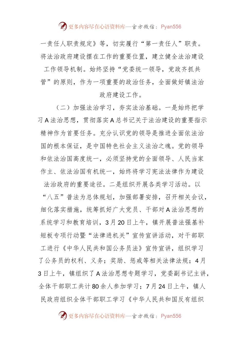 XXX镇2023年法治政府建设工作总结和2024年工作计划.docx_第2页
