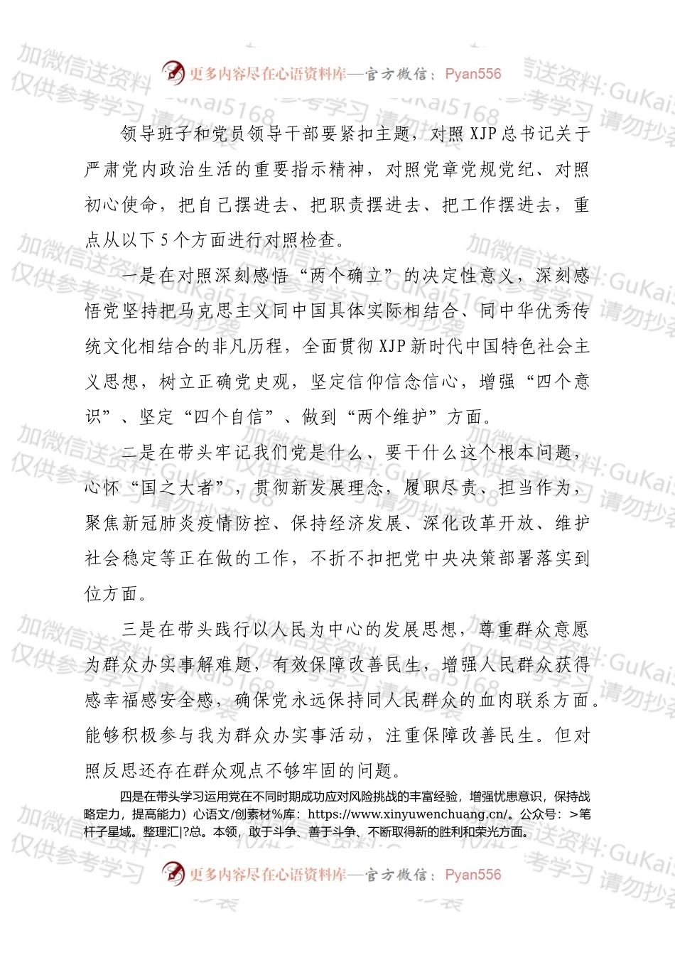 20XX年度年末专题民主生活会实施方案（五个带头）.docx_第2页