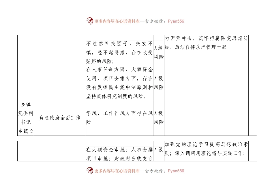 2024年乡镇廉政风险点情况表（4740字）.docx_第2页