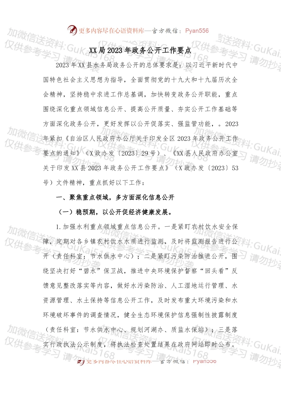 XX局2023年政务公开工作要点.docx_第1页