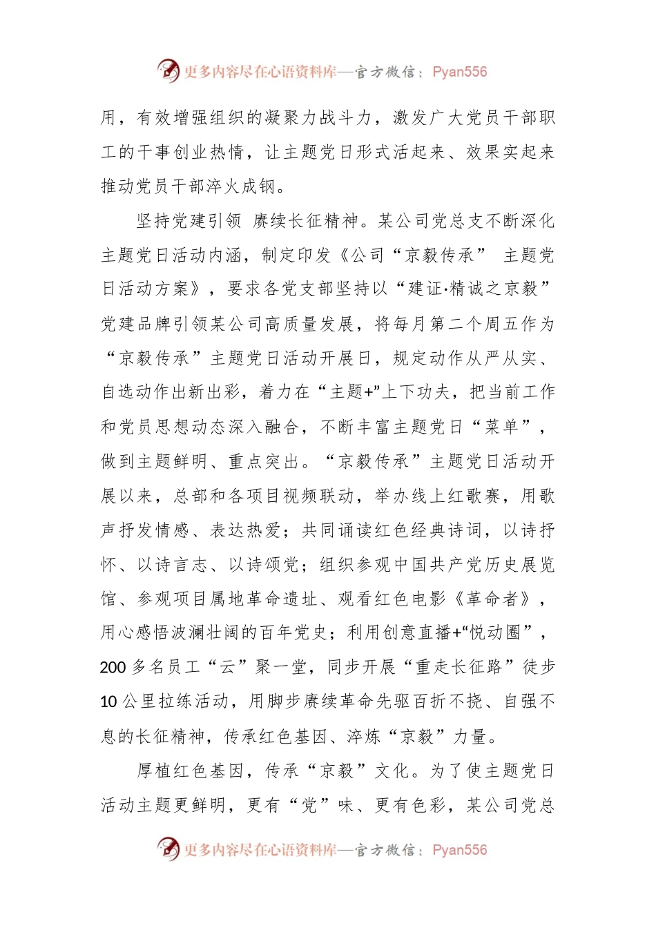 Xx公司党建创新主题党日活动经验交流材料.docx_第2页