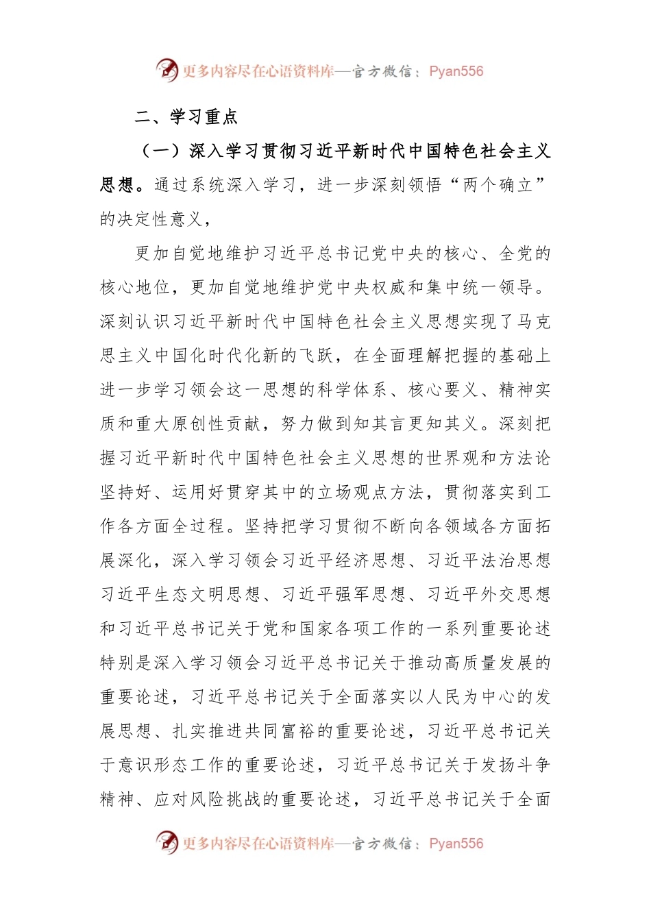XX市商务局党组理论学习中心组2023年专题学习重点内容安排.docx_第2页