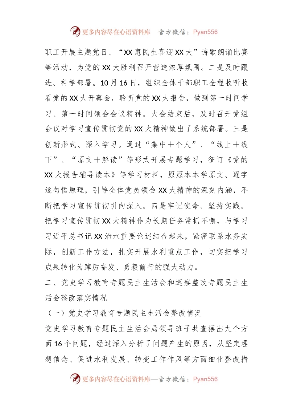 20XX年度民主生活会班子对照检查提纲(全文6186字).docx_第2页