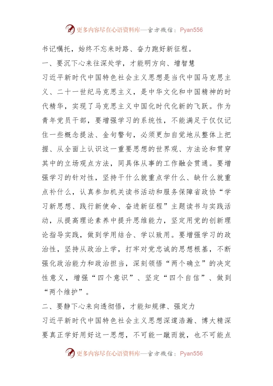 XXX政协办公厅青年干部主题教育研讨发言：往深处学向透彻悟在实处干.docx_第2页