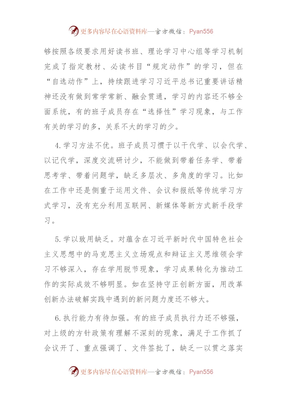 2023年度主题教育班子成员对照检查、检视剖析问题清单（精选20条）.docx_第2页