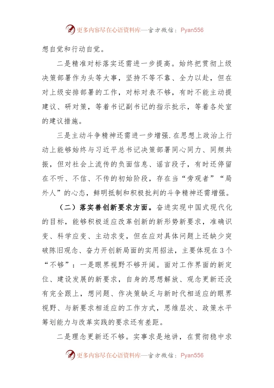 2023年有关开展主题教育专题民主生活会六个方面检视剖析发言材料.docx_第2页