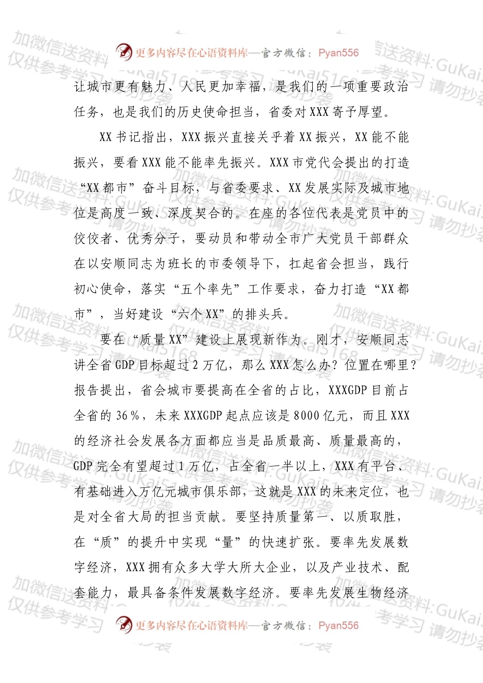 XX书记参加XXX市代表团全体会议讲话精神传达提纲.docx_第2页