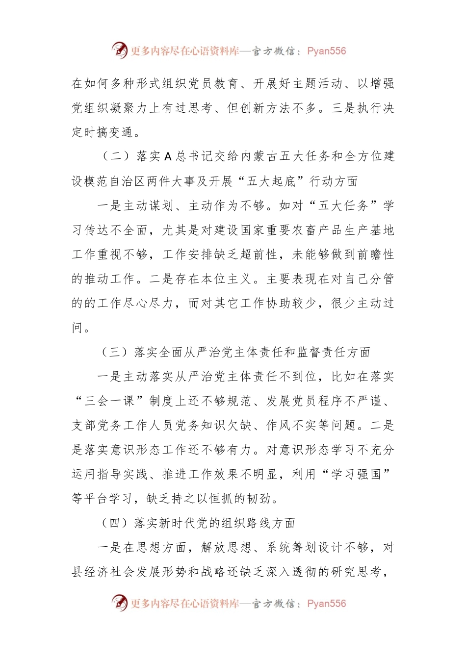 XX县巡视整改专题民主生活会个人对照检查材料.docx_第2页