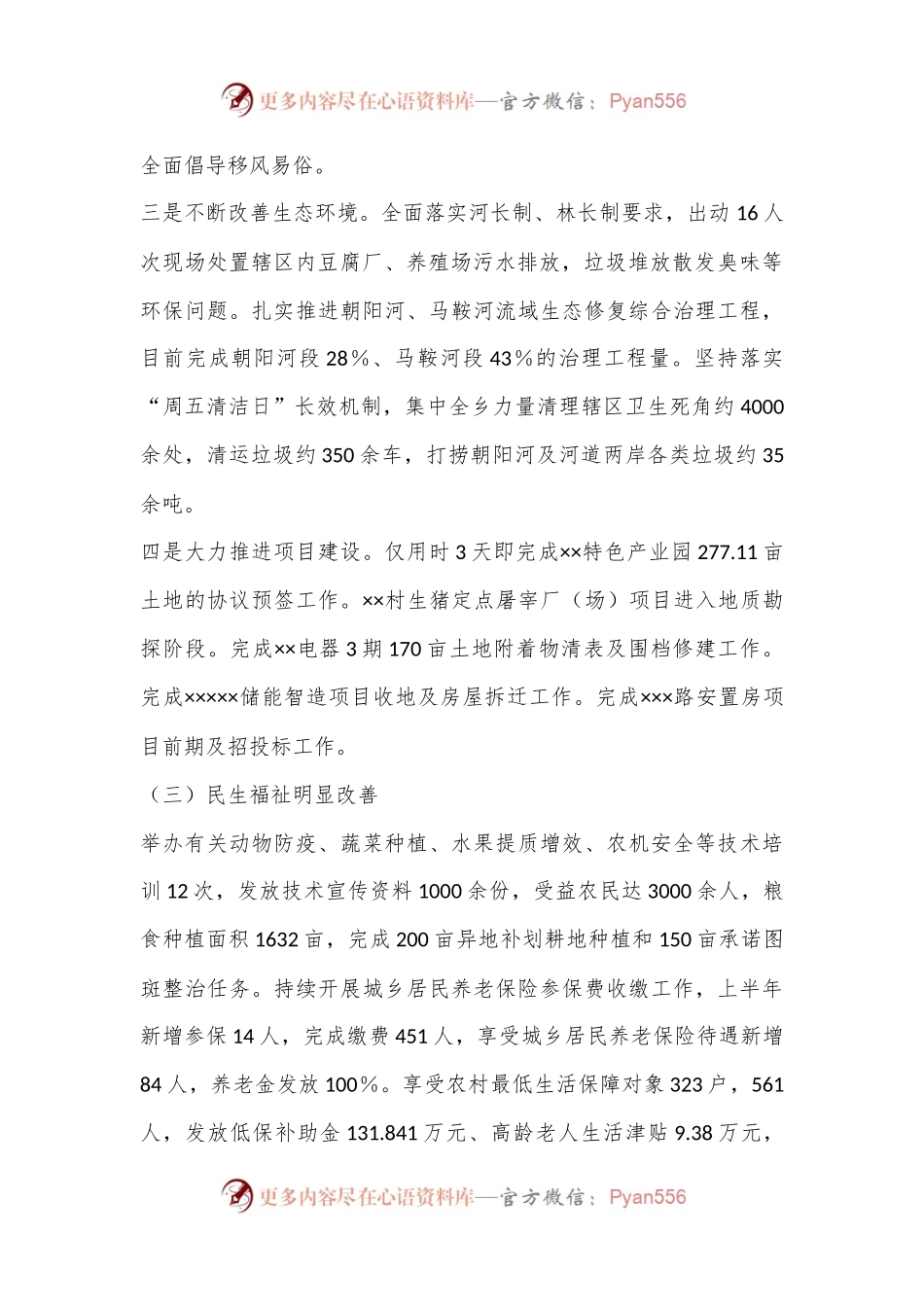 XX乡2024年年中工作总结.docx_第2页