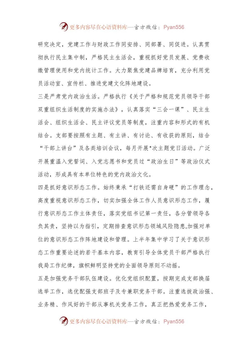 XX局2024年上半年党建工作总结及下半年打算.docx_第2页