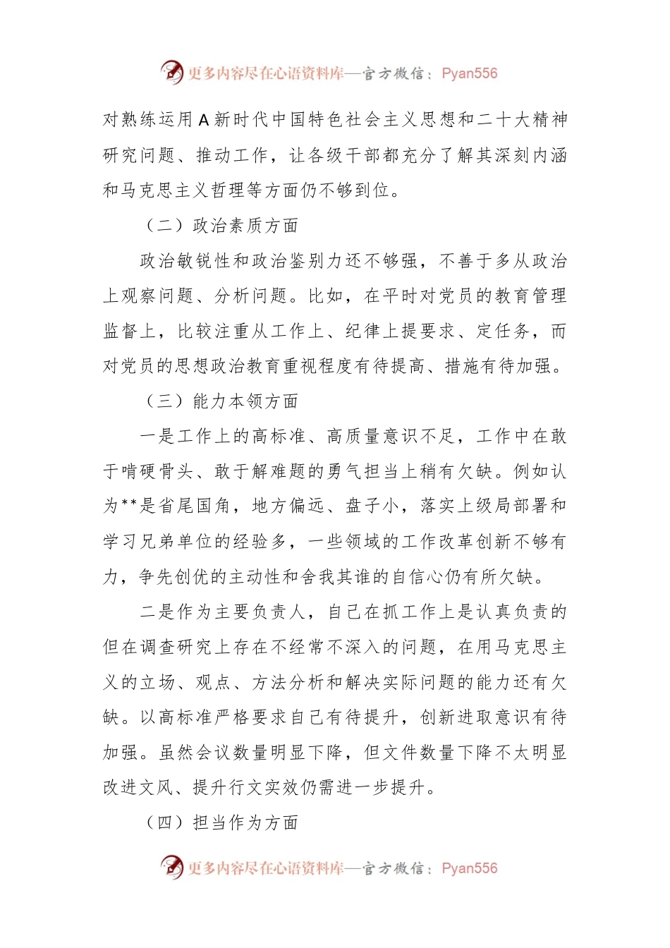 XX局局长2023年主题教育专题民主生活会对照检查剖析发言材料.docx_第2页