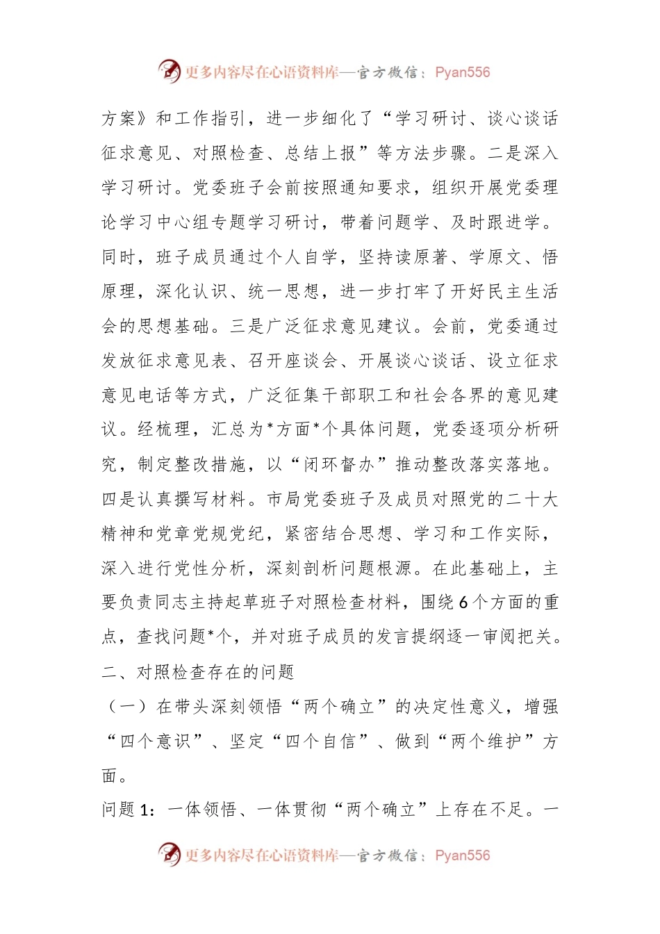 XXX市税务局领导班子2022年度民主生活会对照检查材料.docx_第2页