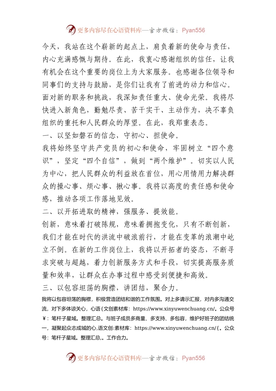 2024年新任职领导表态发言稿.docx_第1页
