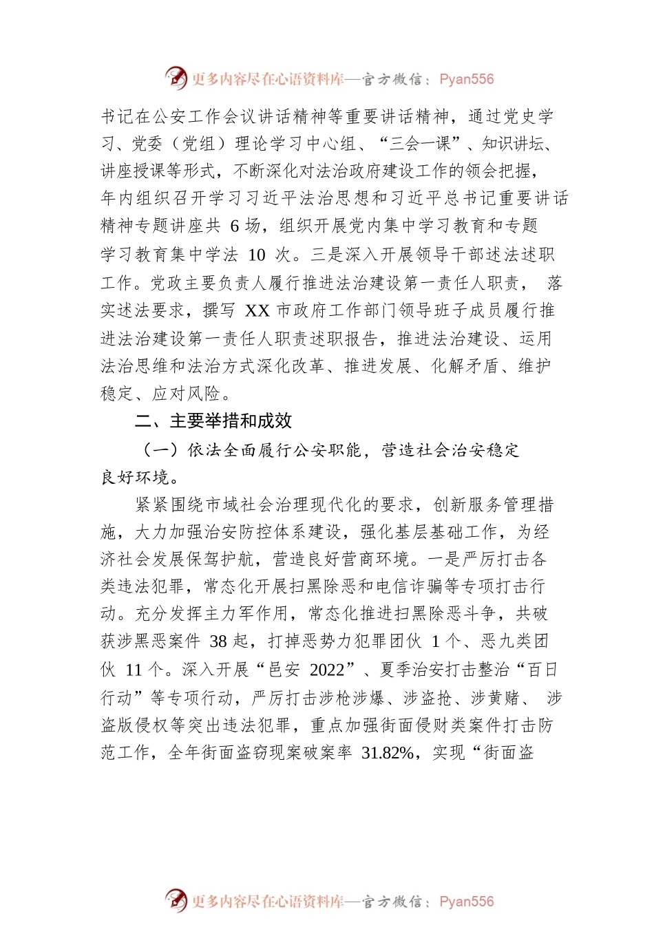 XX市公安局2022年法治政府建设年度报告（20221123）.docx_第2页
