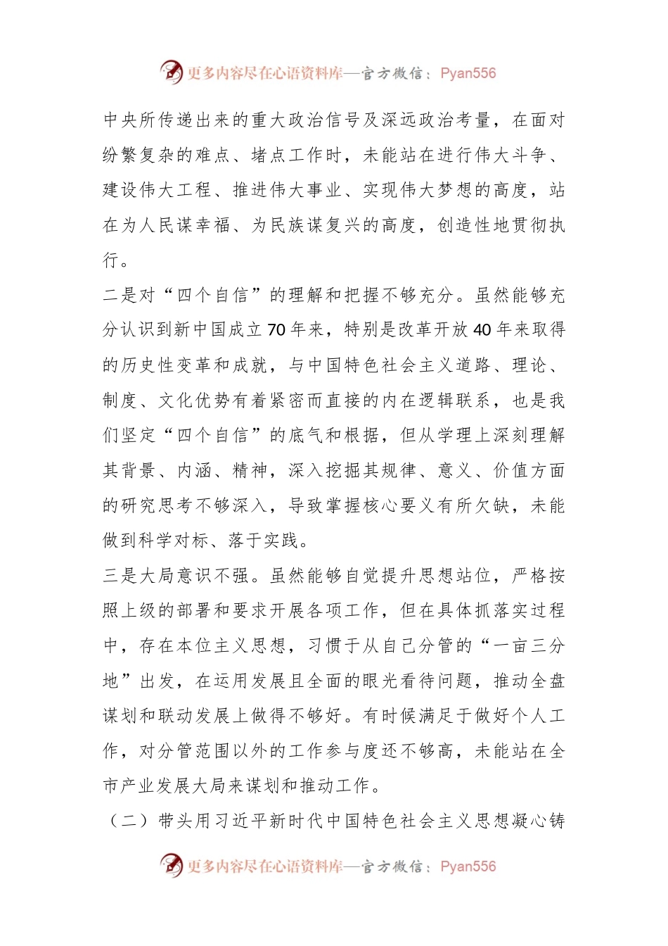 XX园区副书记年度民主生活会对照检查材料.docx_第2页