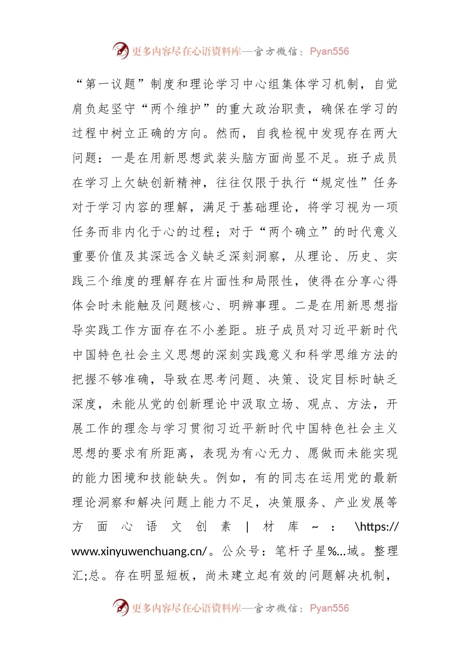 2023年度主题教育专题民主生活会班子对照检查材料（新六个方面）.docx_第2页