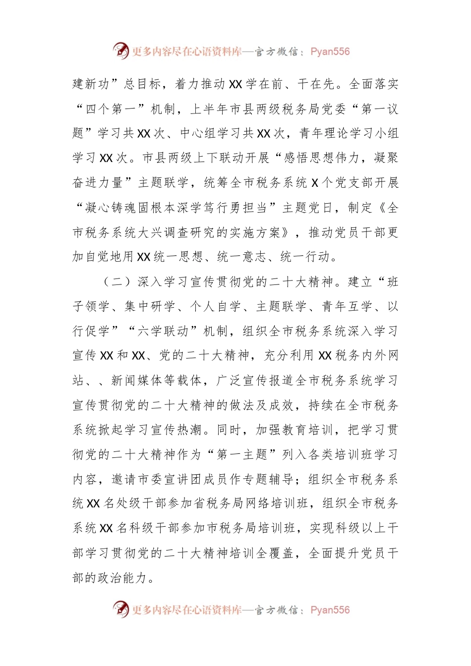 2023年市税务局关于上半年全面从严治党主体责任和监督责任落实情况的报告.docx_第2页