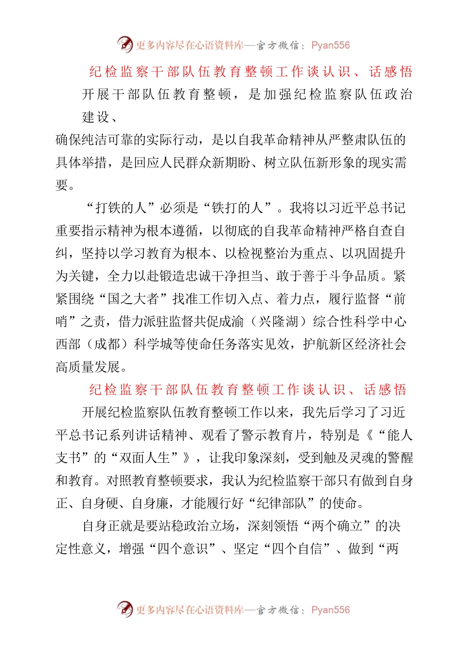 2023年纪检监察干部队伍教育整顿工作谈认识、话感悟.docx_第2页
