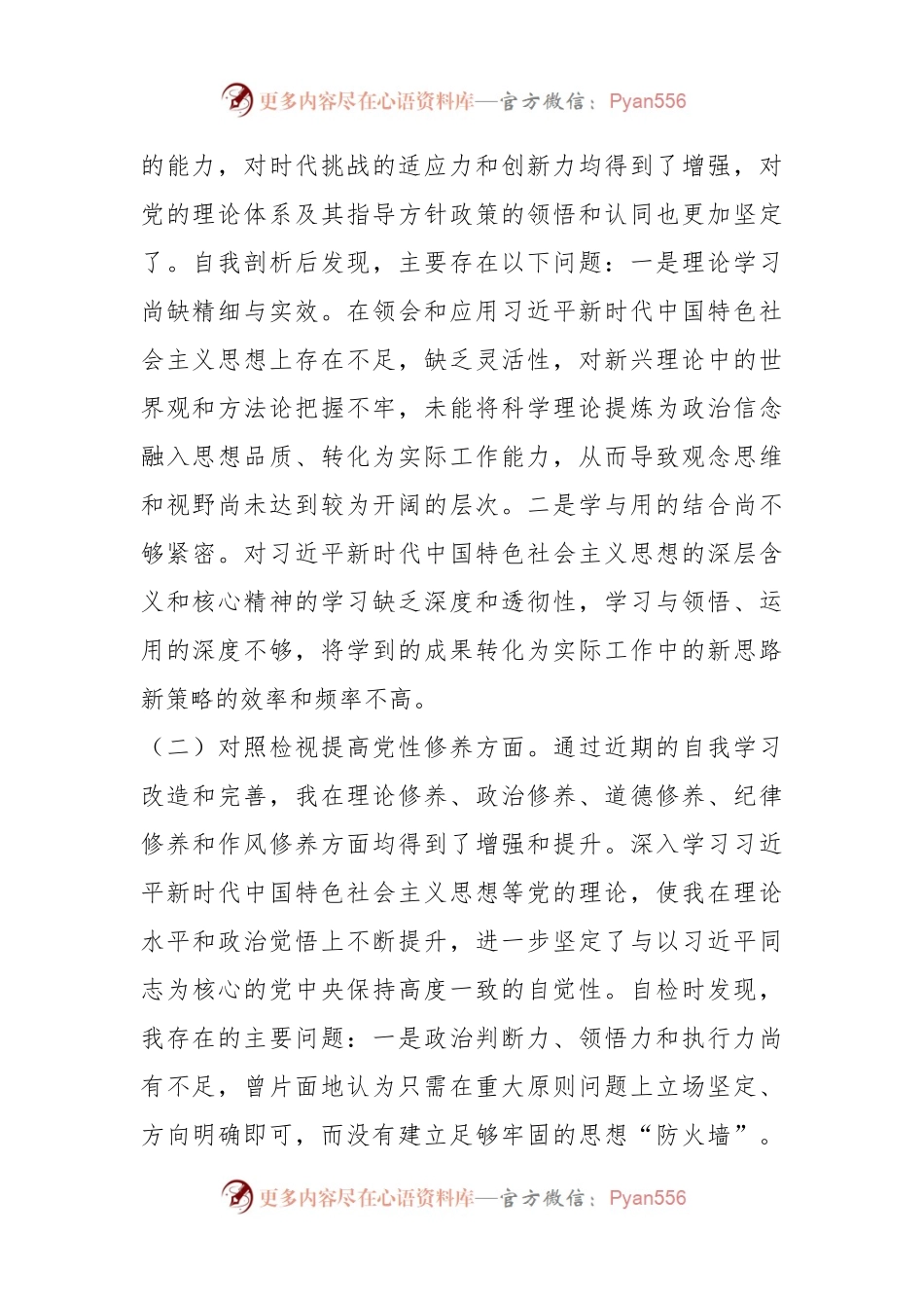 2023年度组织生活会发言提纲（3篇）.docx_第2页