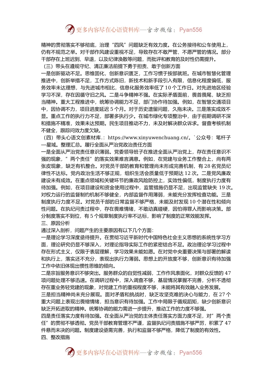 2024年度民主生活会领导个人对照检查材料.docx_第2页
