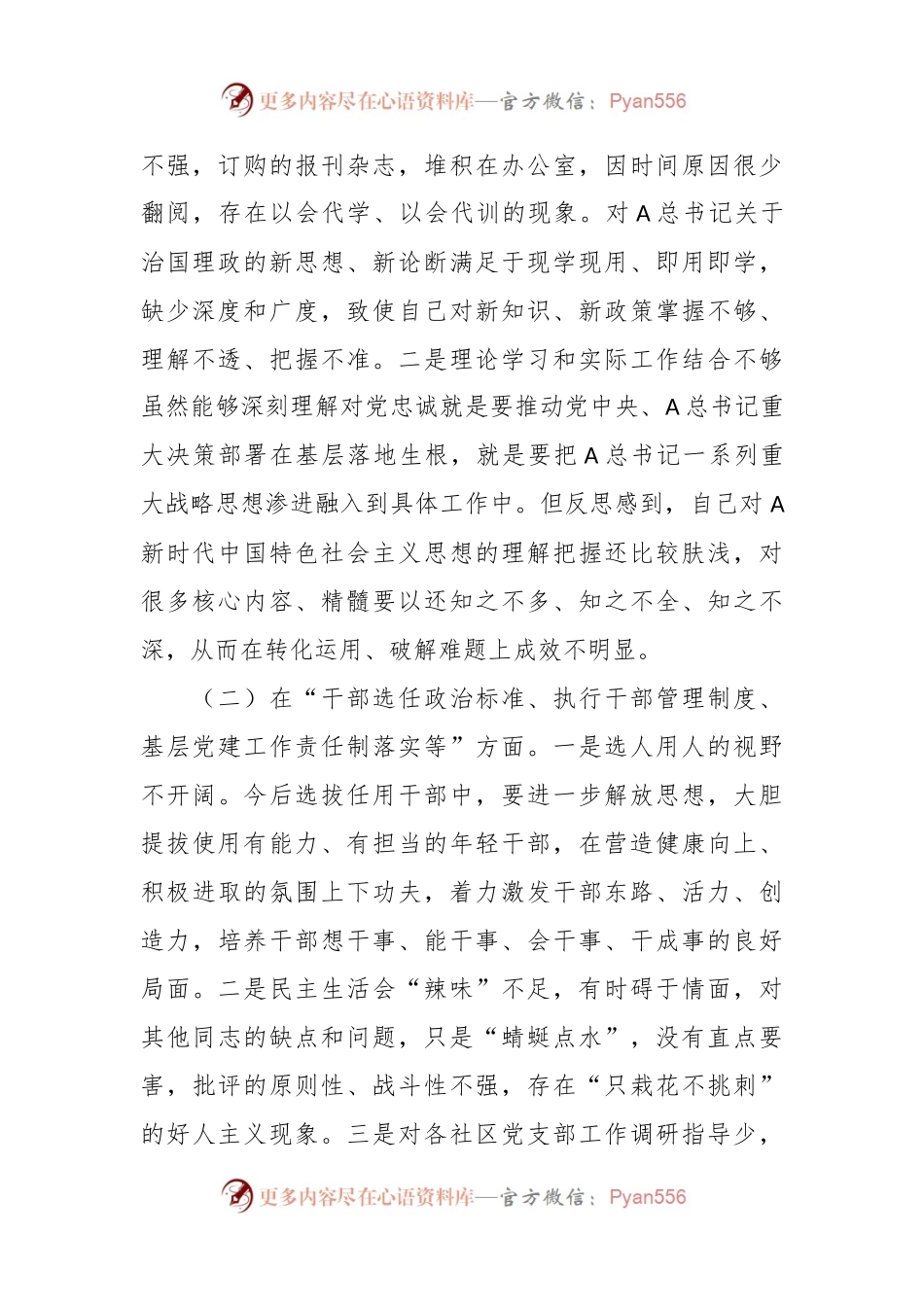 Xx乡镇党委书记关于巡视整改专题民主生活会的对照检查材料.docx_第2页