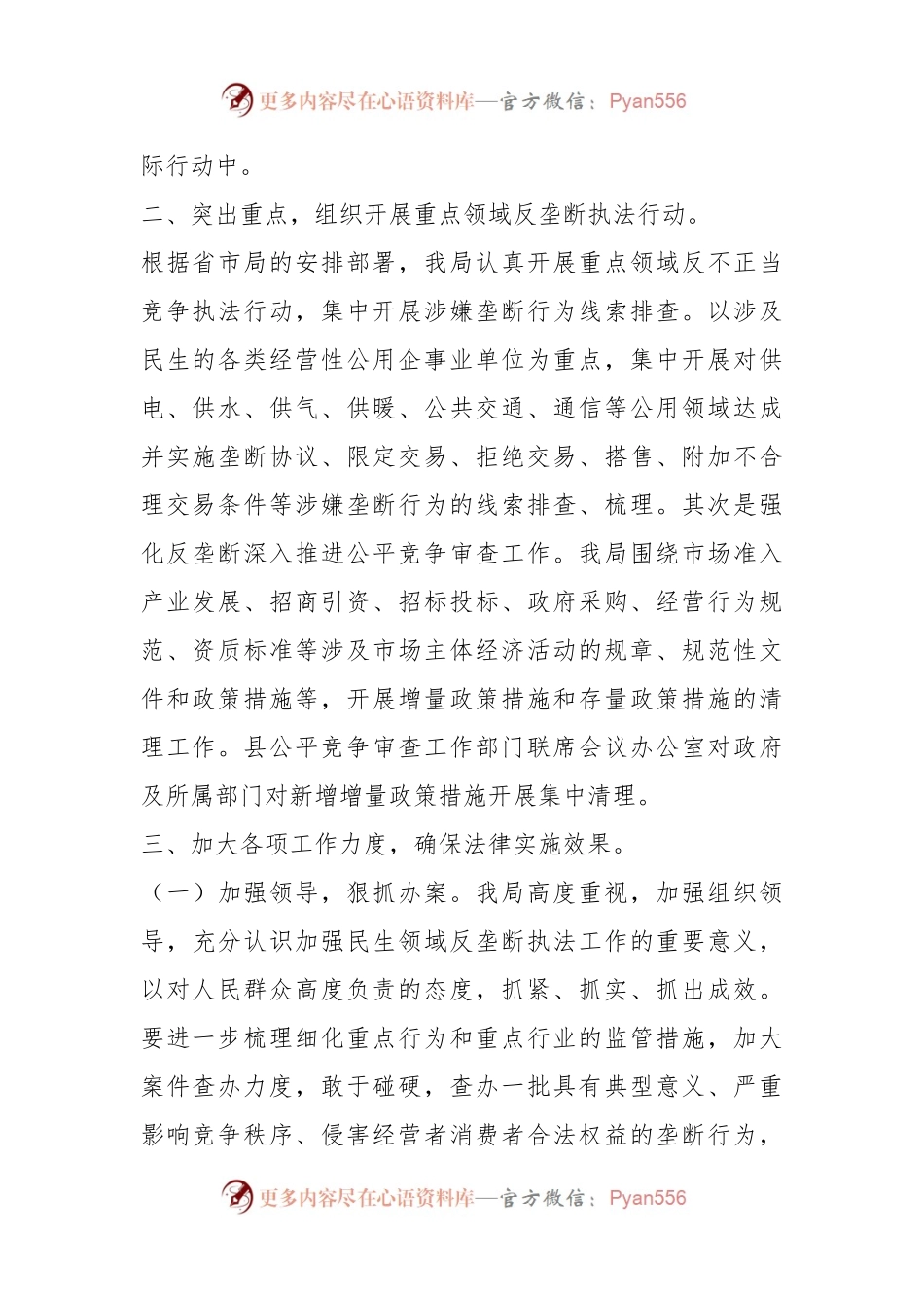 XX县民生领域反垄断工作小结.docx_第2页