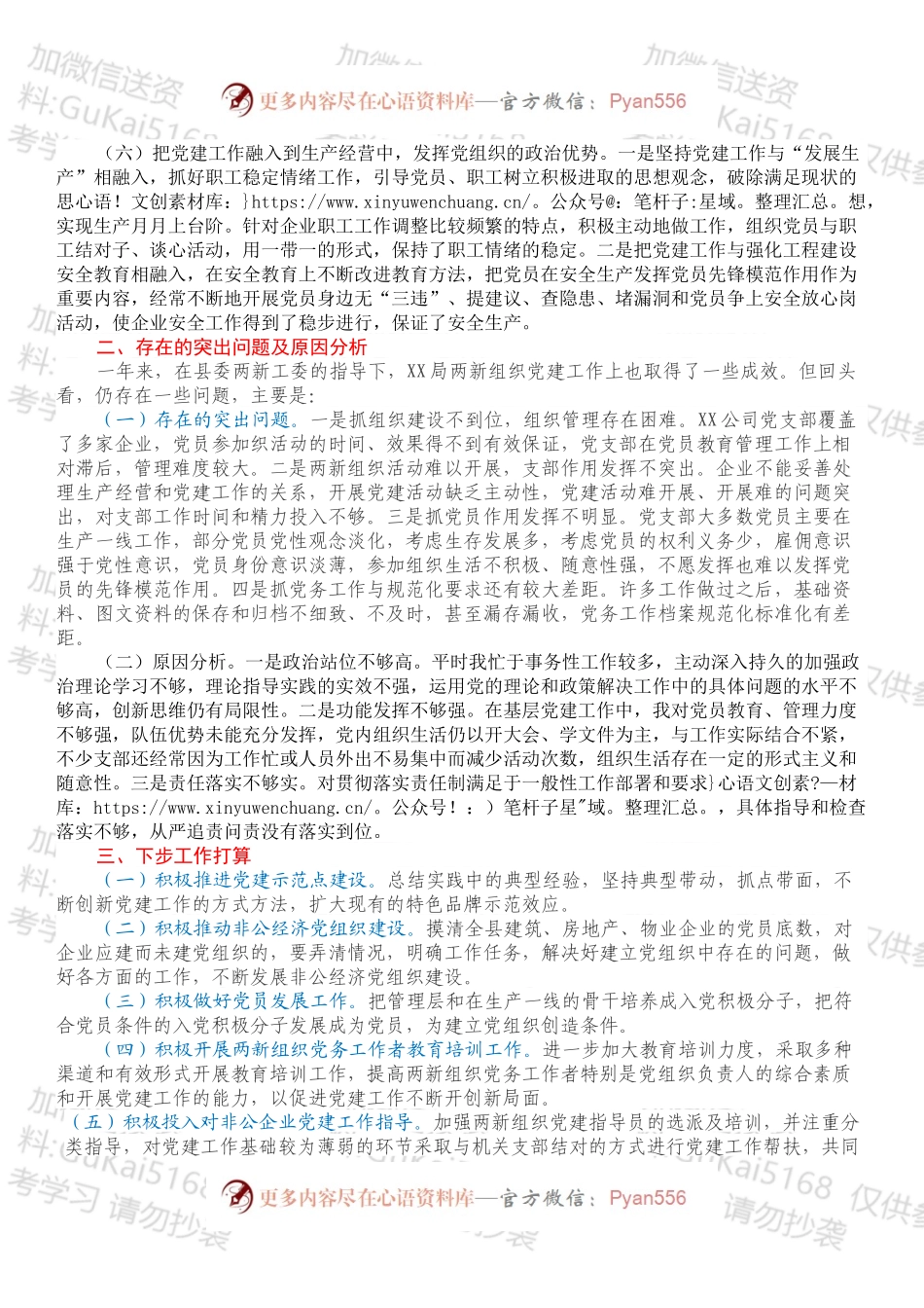20XX年度抓两新组织党建工作述职报告.docx_第2页