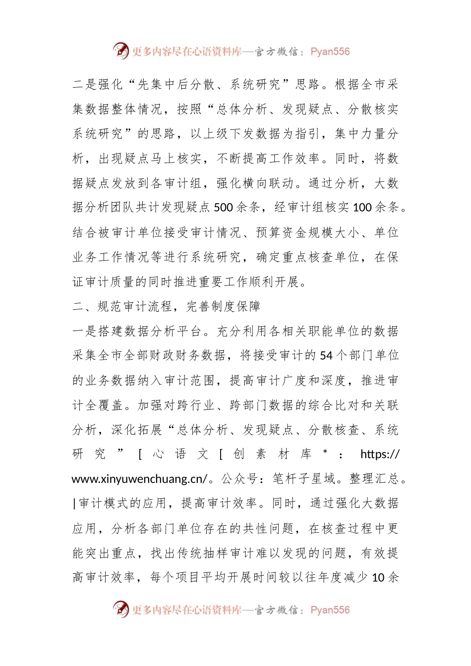 XX市审计局大数据工作创新交流材料.docx_第2页