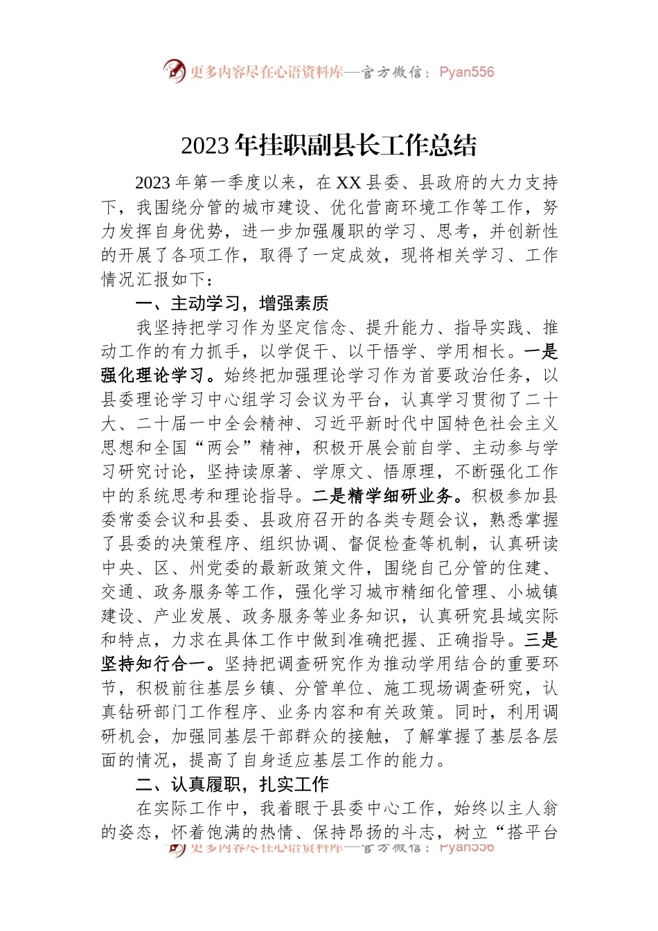 2023年挂职副县长工作总结.docx_第1页