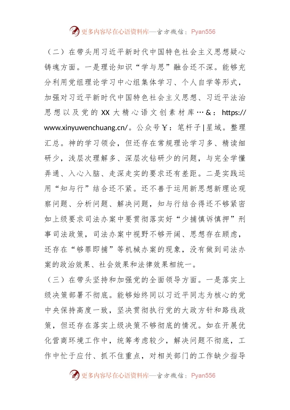 202X年的检察长民主生活会个人对照检查材料.docx_第2页