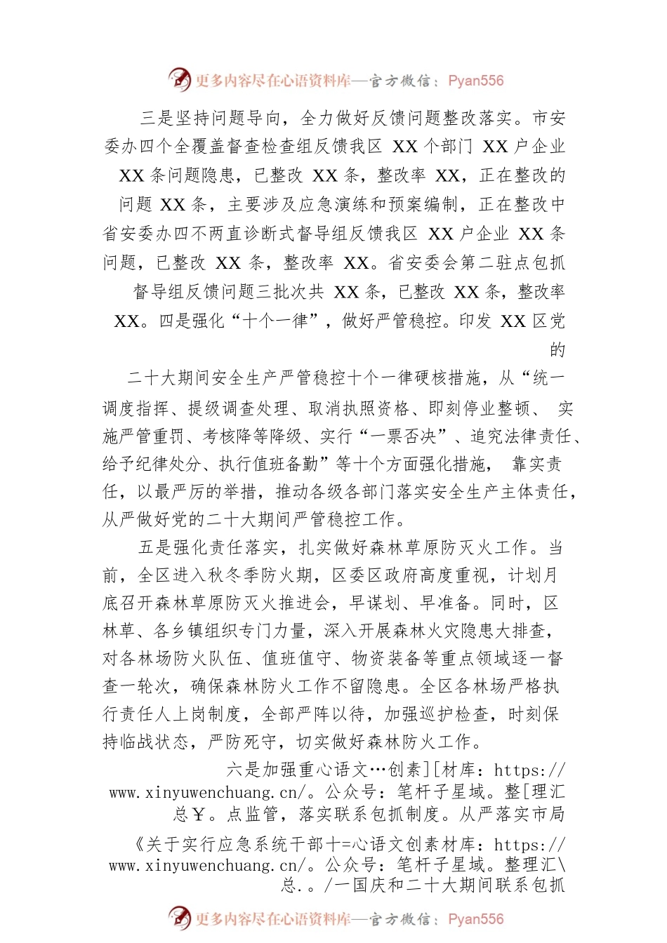 XX区二十大期间安全生产工作情况汇报.docx_第2页