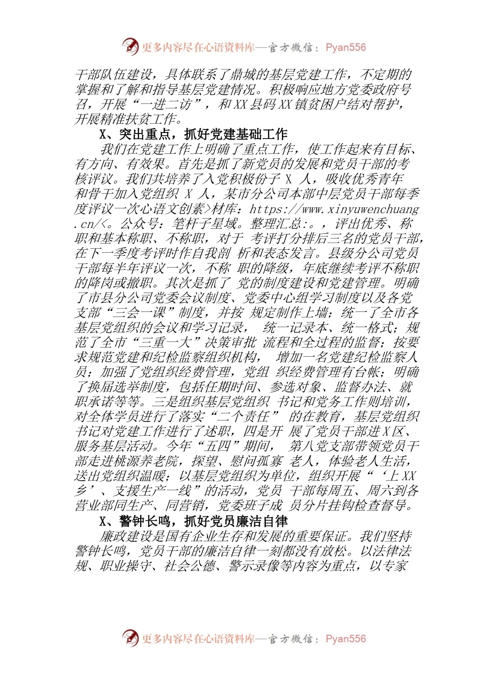 202X年党建工作述职报告──中国电信常德分公司党委书记 裴杰.docx_第2页