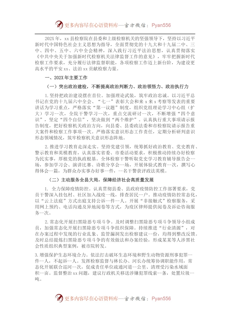 202X年县检察院工作总结及2022年工作计划.docx_第1页