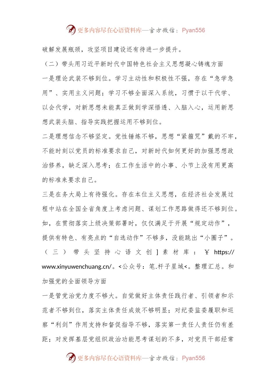 xx市委书记2022年民主生活会对照检查材料..docx_第2页