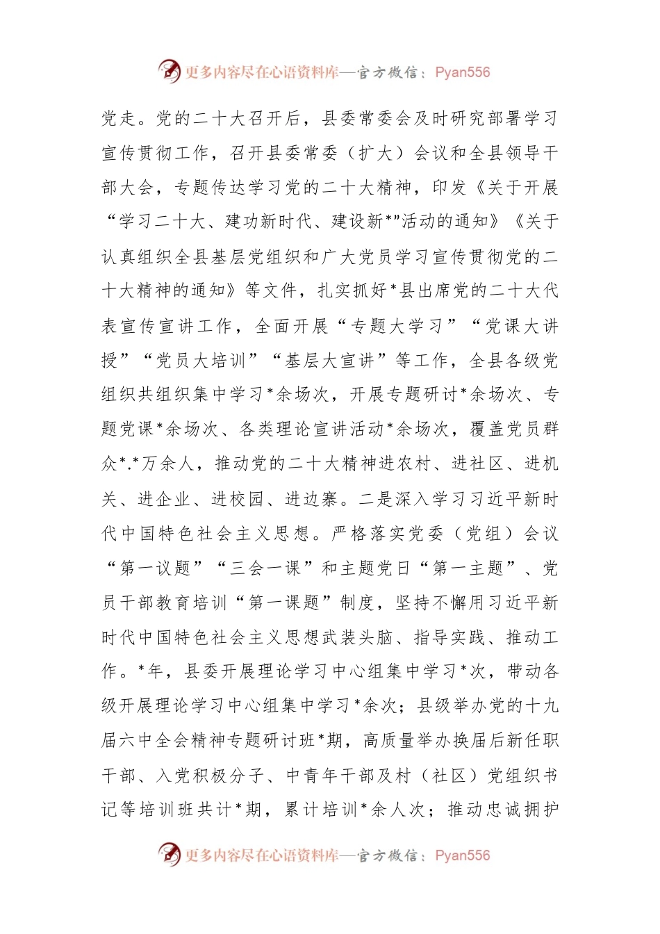 XXX县2022年党的建设工作专题报告.docx_第2页