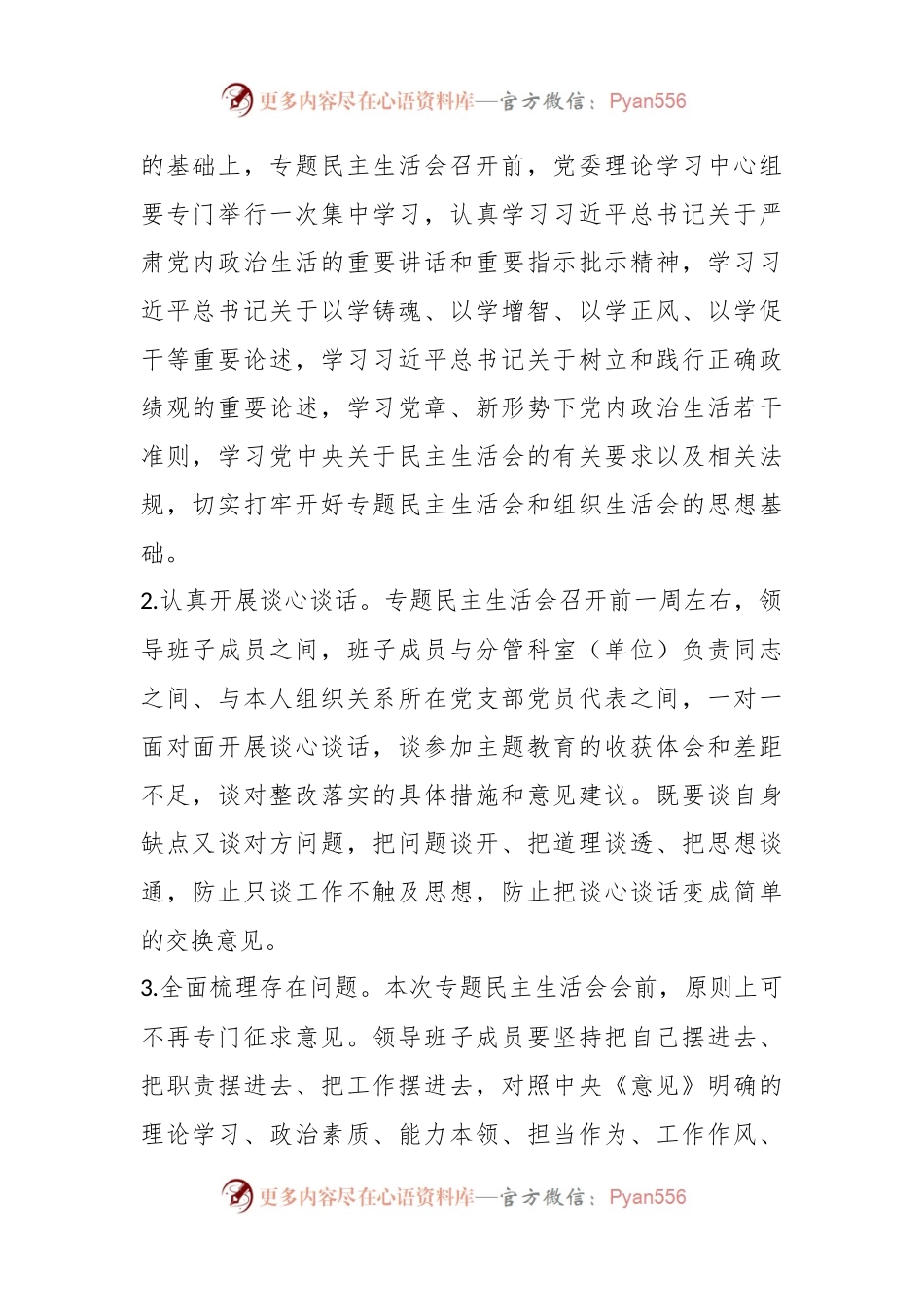 2023年度XX局领导班子民主生活会方案.docx_第2页