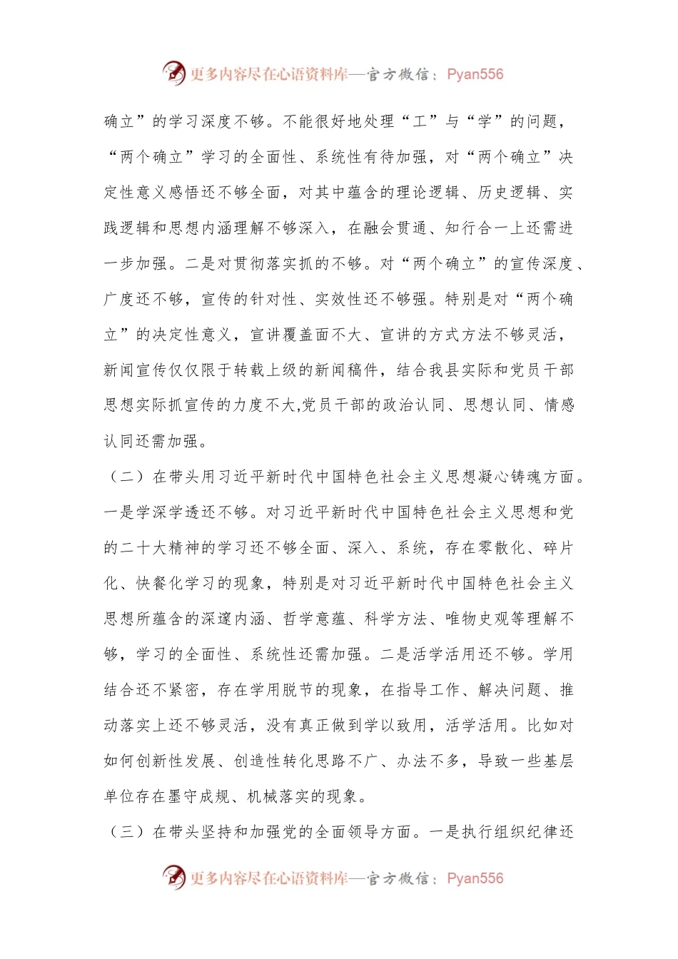 XX县委宣传部部长2022年度民主生活会发言提纲(全文4524字）.docx_第2页